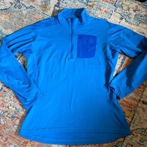 Arc’teryx quarter zip blue men’s pull over shirt